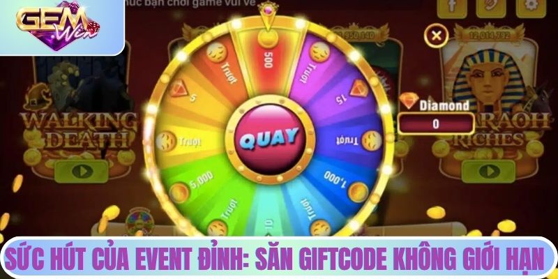 Event Đỉnh: Săn Giftcode Không Giới Hạn Bùng Nổ Tại Gemwin Sức hút của Event đỉnh: săn giftcode không giới hạn