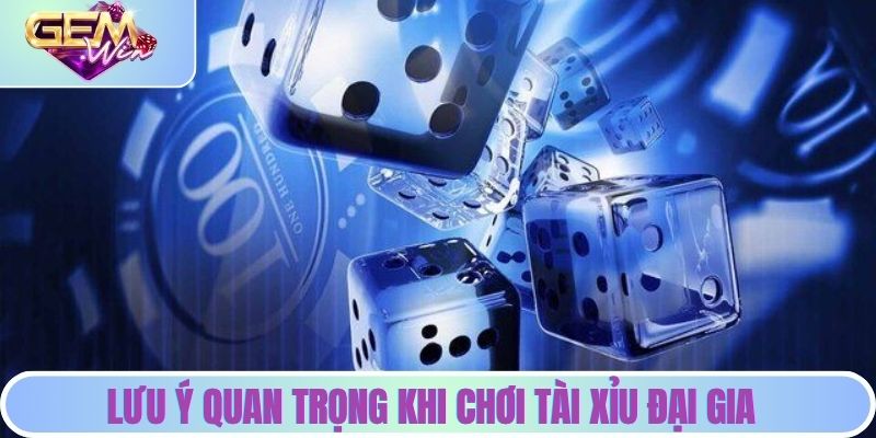 Những lưu ý quan trọng khi chơi tài xỉu tại GEMWIN